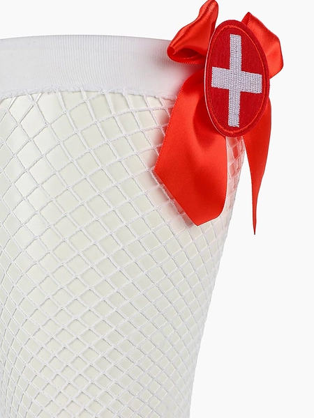 Čarape za medicinske sestre u mrežici sa mašnama (Sense) S / M