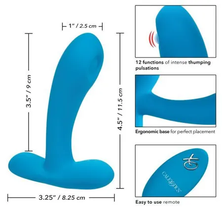 Masažer prostate sa kontrolom pomoću daljinskog upravljača Silicone Pulsing Pleaser