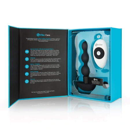 Analne premium perle sa 2 motora B-Vibe triplet Anal Beads Black