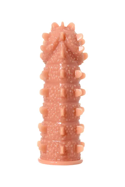 Kokos mlaznica je realna sa dodatnom stimulacijom, TPE, telesna, 12.7 cm (ES.04-S)