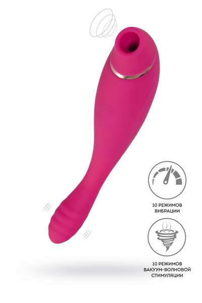 Vakuumski talasni stimulator klitorisa jos Danvi, silikon, roze, 21,5 cm
