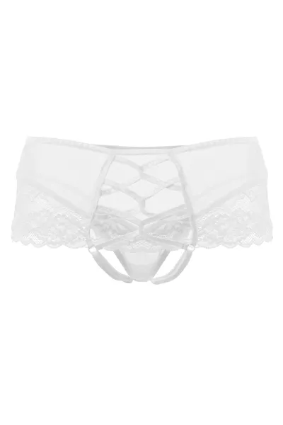 Erotske gaćice sa imitacijom čipke Erolanta Cheril, bele (42-44)