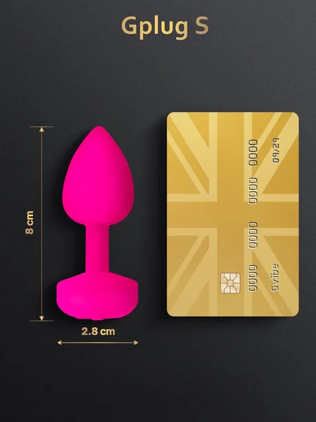 Gvibe Gplug Small-inovativni mali dizajnerski čep sa vibracijama, 8k2. 8 cm (roze)