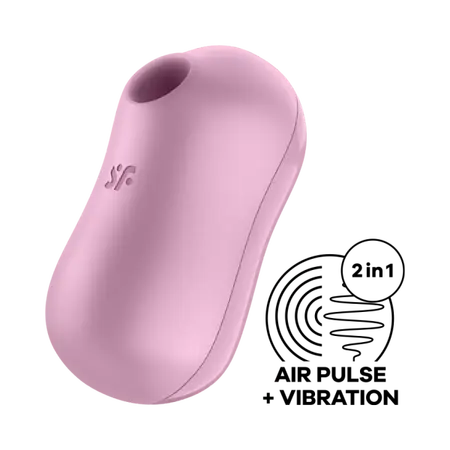 Vakuumski talasni stimulator sa vibracijom Satisfier Cotton Candi, jorgovan