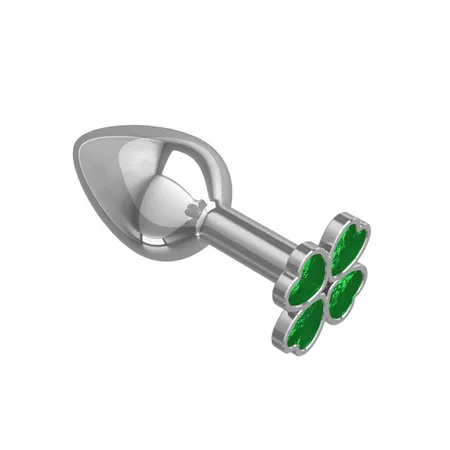 Analni rukav mala Srebrna Detelina sa zelenim staklom