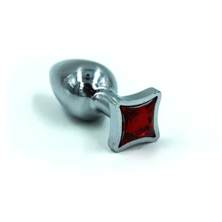 Set od srebrnog analnog čepa i četiri kristala u obliku odela (Small)