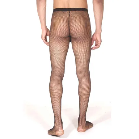 Hulahopke muške poluprozirne u srednje mrežaste crne