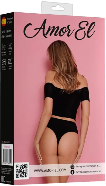 Komplet od vrha i gaćica sa vezicama (crni)