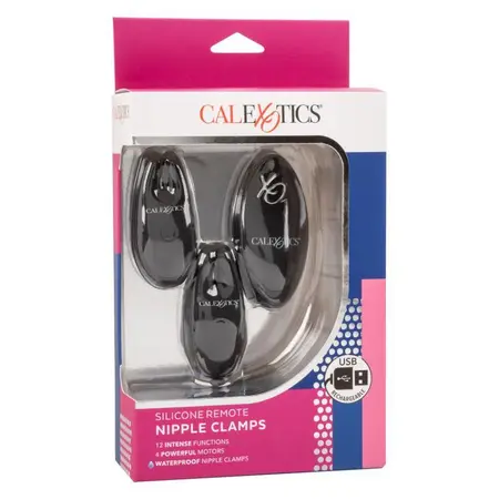 Daljinski upravljani Nipple Clamps kopče za bradavice (crne)