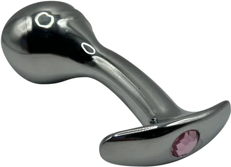 Zakrivljeni aluminijumski Analni čep za nošenje Small