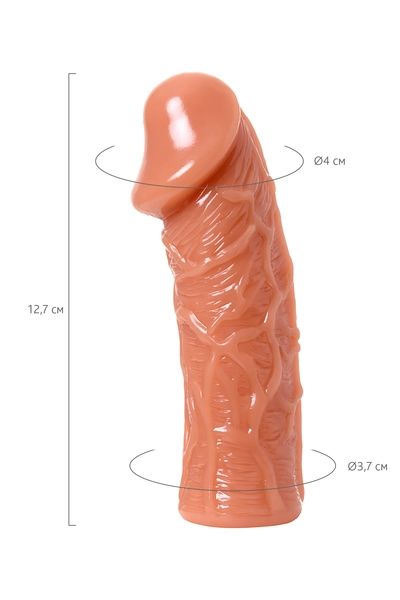 Kokos dodatak sa dodatnom stimulacijom, realan,TPE, telesni, 12.7 cm
