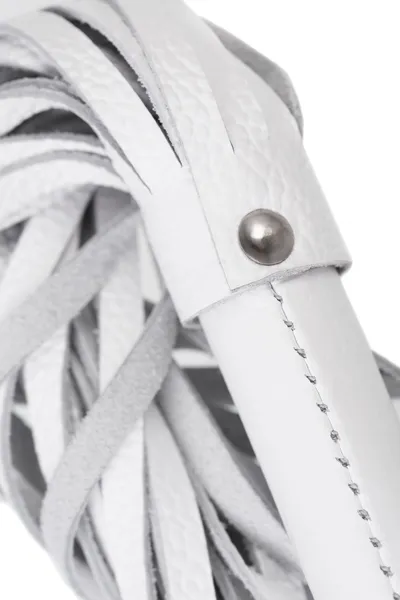 Pecado BDSM Bič, bela drška, beli bičevi, prirodna koža