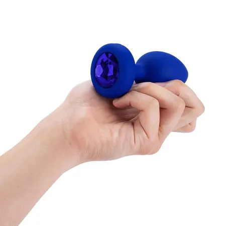 Vibrirajuća čaura Vibrating Jevel plug L / XL boja plavi safir