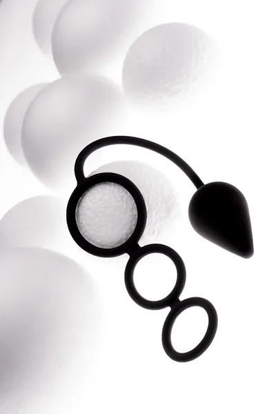 Erotist Analni čep sa erekcionim prstenom, silikon, crni, 20 cm, Ø 3,9 cm