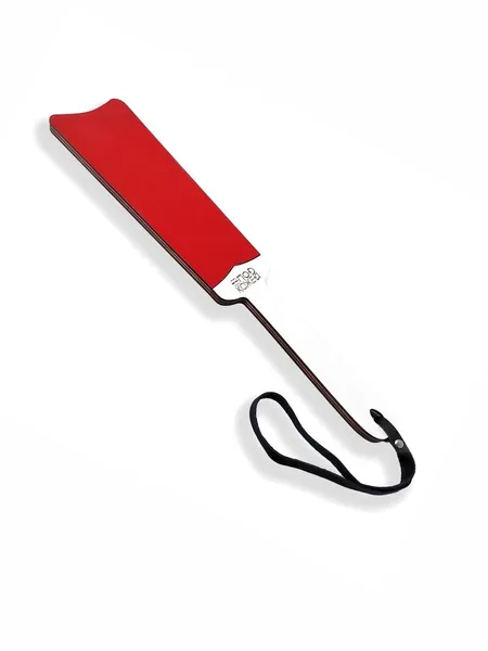 Paddle crvena tvrda od prave kože, drveta i HDF premaza bele boje