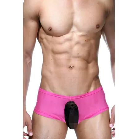 Hips muški roze sa crnim mrežastim umetkom