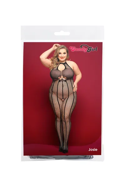 Candi Girl Josie mrežasti kostim, Crna, 2XL