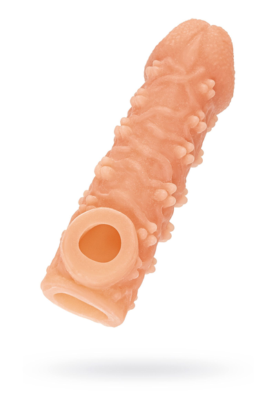 Kokos mlaznica je realna sa dodatnom stimulacijom, TPE, telesna, 13,8 cm (CS.009-S)