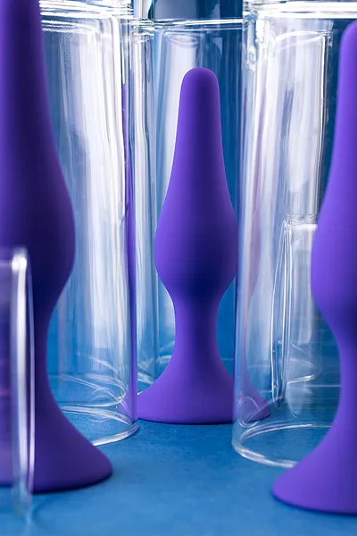 Analna čaura-Drkanje M, silikon, ljubičasta, 12,5 cm