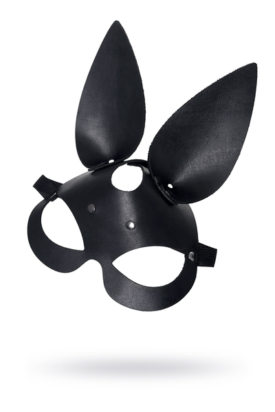 Pecado BDSM Maska, sa zečjim ušima, prirodna koža, crna