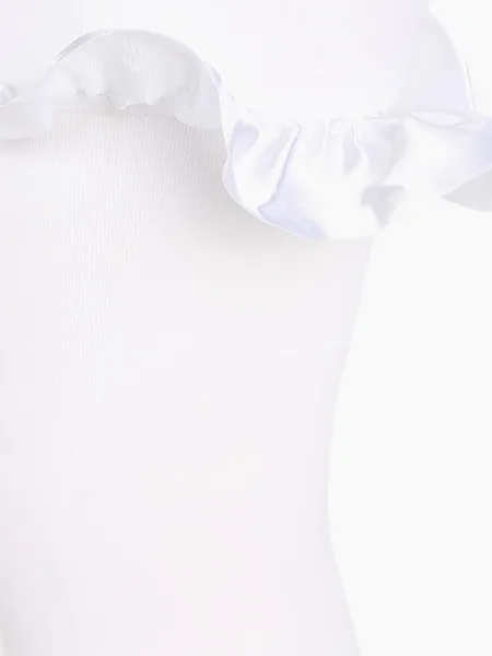 Čvrste bele čarape sa satenskim mašnama (Sense) S / M