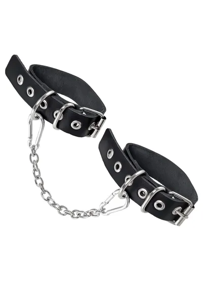 Pecado BDSM okovi, od jedne trake sa ušicama, koža, crna