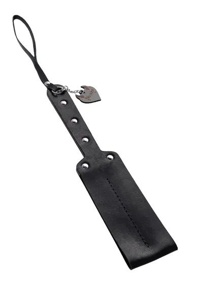 Pecado BDSM paddle, meka, prirodna koža i drvo, crna