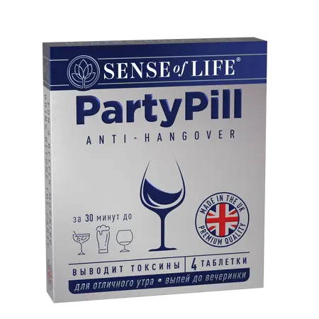 BAD Antipohmelin Sense of Life Partipill, 4 tablete