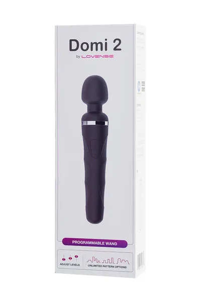 Lovense Domi 2 vibracioni masažer, silikon, Crna, 23,3 cm