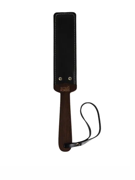 Paddle Crna tvrda od prave kože, drveta i HDF premaza venge boje