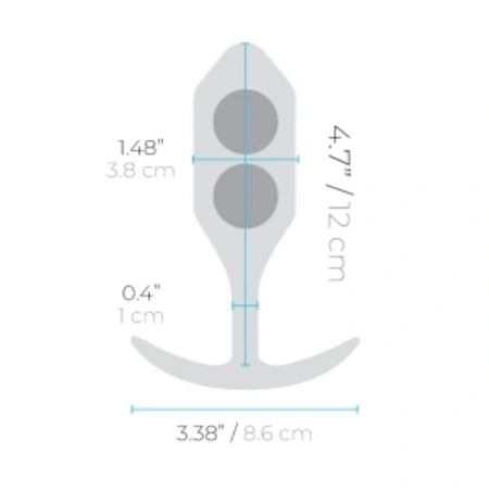 Profesionalni pluta za nošenje B-Vibe Snug plug 3 svetlo plava