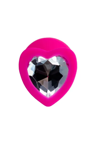 Analna čaura Todo bi Toifa Diamond Heart, silikon, ružičasta, 8 cm, Ø 3 cm