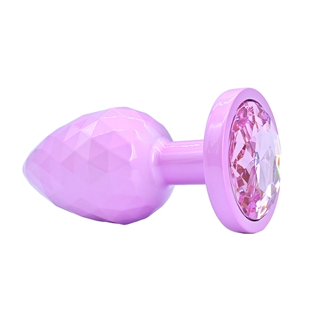 Ružičasti aluminijumski texturni Analni čep Medium