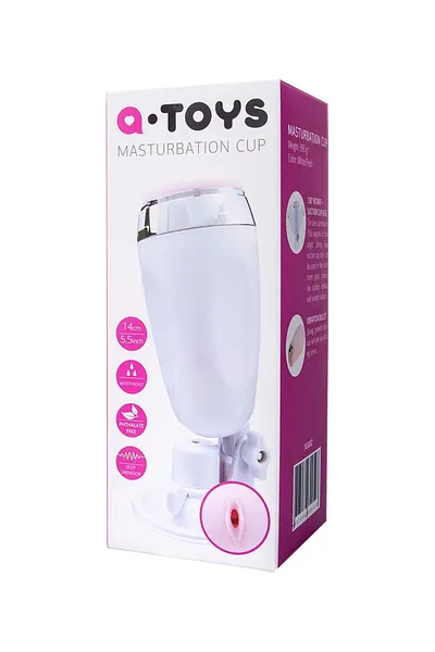 Realni masturbator TOYFA A-toys Coochy, TPR, bela, 21 cm