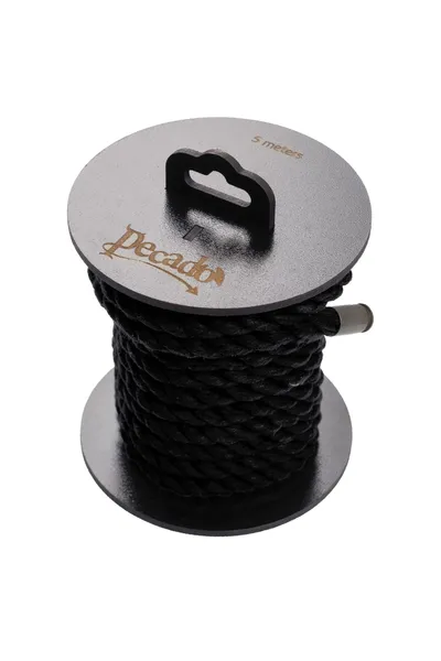 Pecado BDSM Shibari konopac, na kalemu, pamuk, Crna, 5m