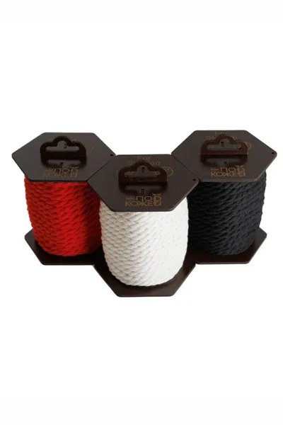 Pamučno crveno uže za šibari na beloj zavojnici, 10 m.