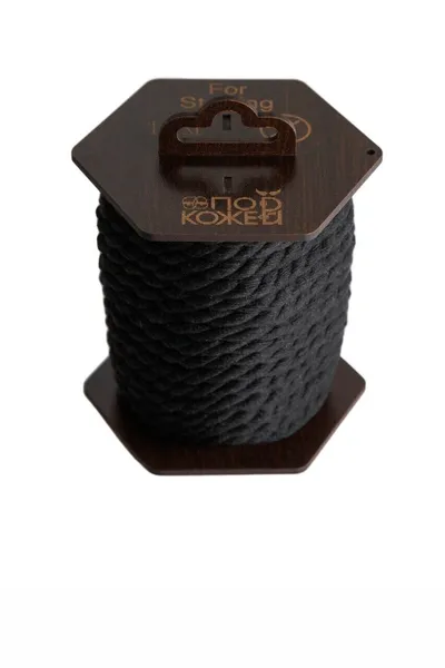Pamučno crno uže za šibari na smeđoj zavojnici, 10 m.
