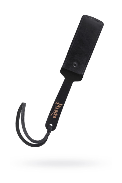 Pecado BDSM paddle, tvrda, prirodna koža i drvo, crna