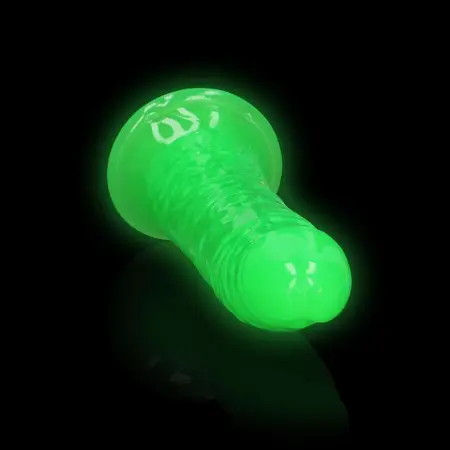 Slim dildo na usisnoj čaši Luminiscentni-18 cm