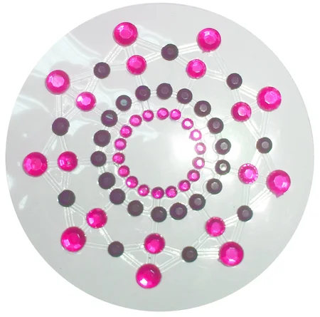 Украшение на соски черно-розовое