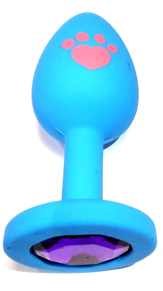 Analna čaura plava sa uzorkom šape mala Kristal Ljubičasta 7 cm