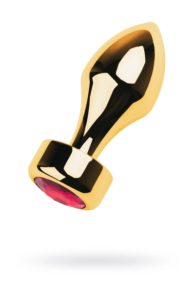 Analna čaura sa kristalom Gold Butt Plug crvena 9,5 cm