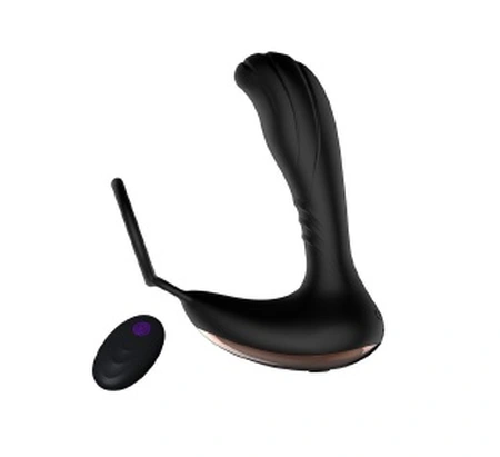 Vibracioni masažer prostate sa erekcionim prstenom i daljinskim upravljačem