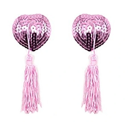 Пэстисы наклейки на грудь в форме сердечек розовые