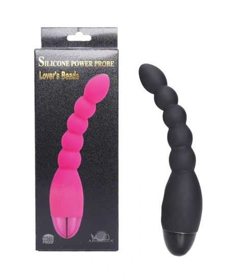 Lover's Beads analni vibrator punjiva Crna