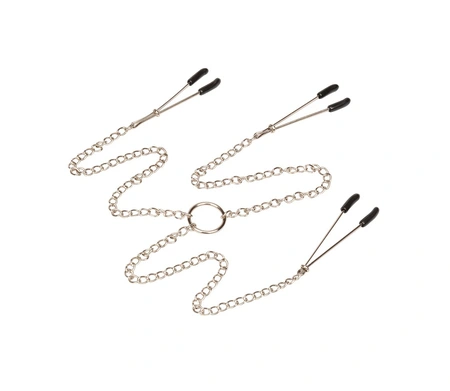 Stezaljke za bradavice i klitoris sa lancem