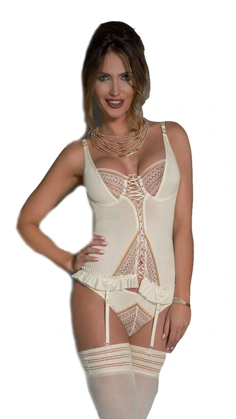 Corsage sa ražnjićima i gaćicama Connie casmir bež L / XL