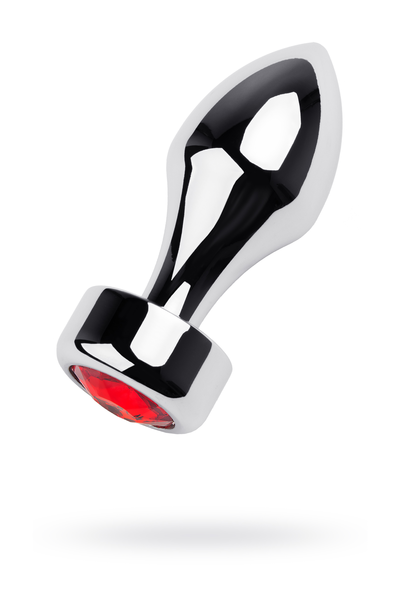 Analna čaura srebro sa crvenim kristalom 9,5 cm