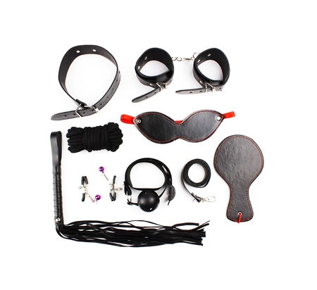 Komplet: lisicemaskakljapletšlepalkaošejnik sa povodacimaukazazazhimi za bradavice