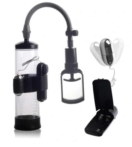 Vibraciona pumpa sa ručicom za odzračivanje Men Black 22cm